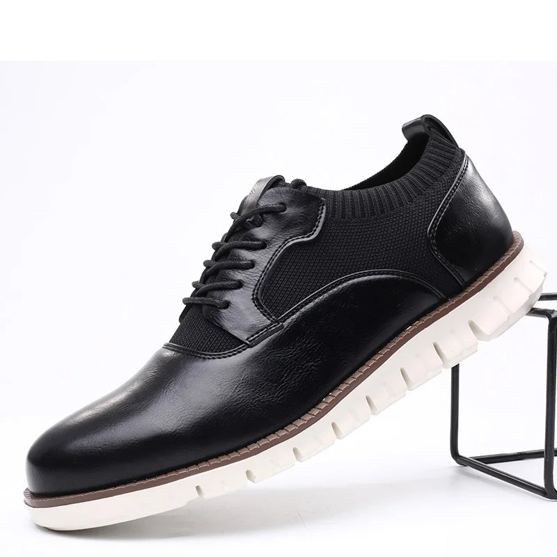 Men's Leather Lace Up Casual Shoes