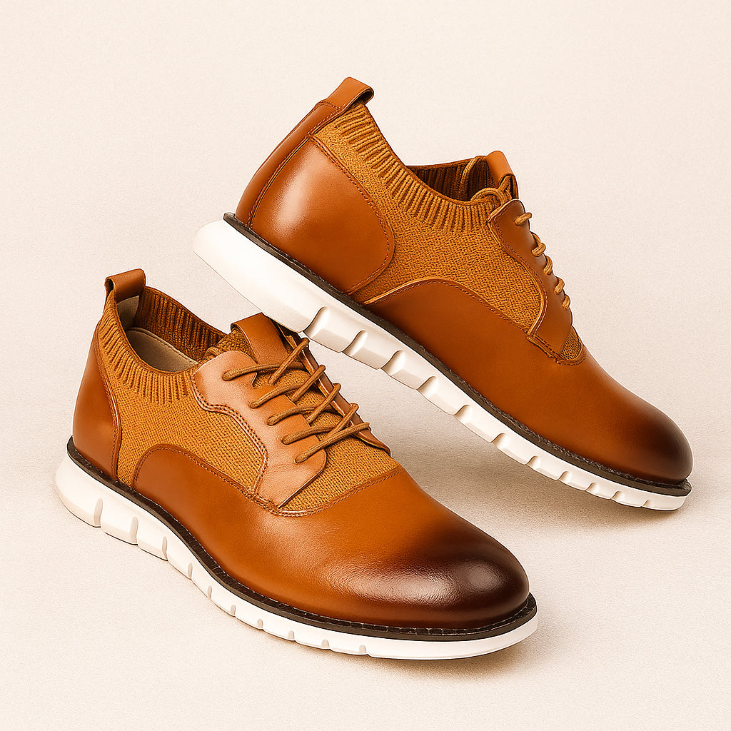 Men's Leather Lace Up Casual Shoes