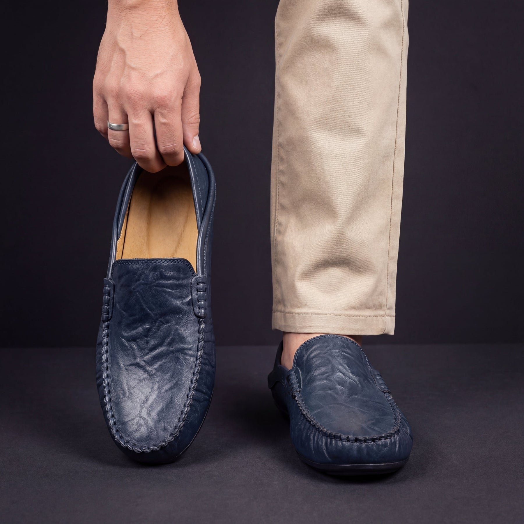 Men's Leather Slip On Loafers