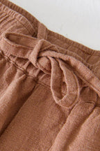 Close-up of drawstring waistband detail