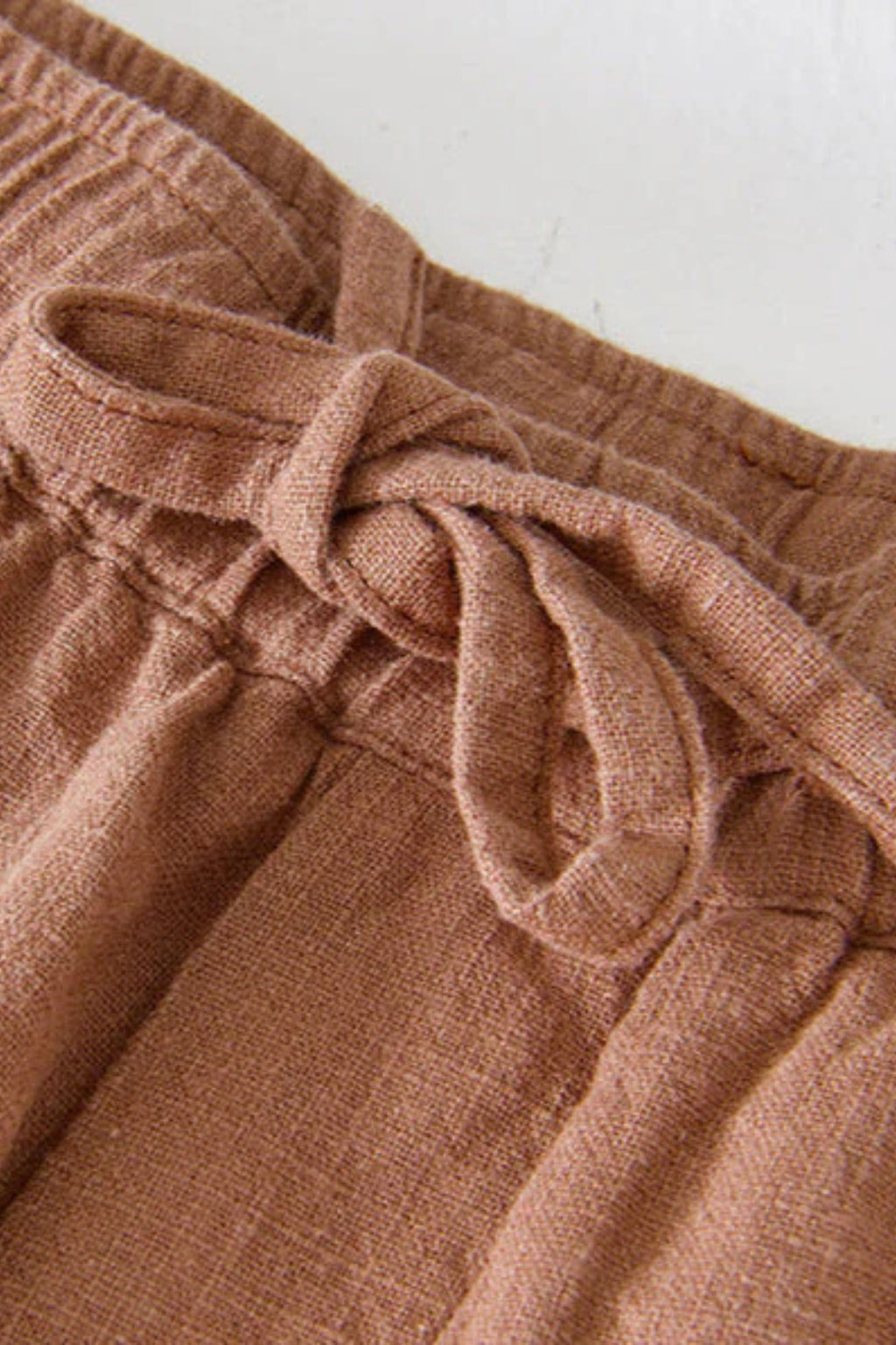 Close-up of drawstring waistband detail