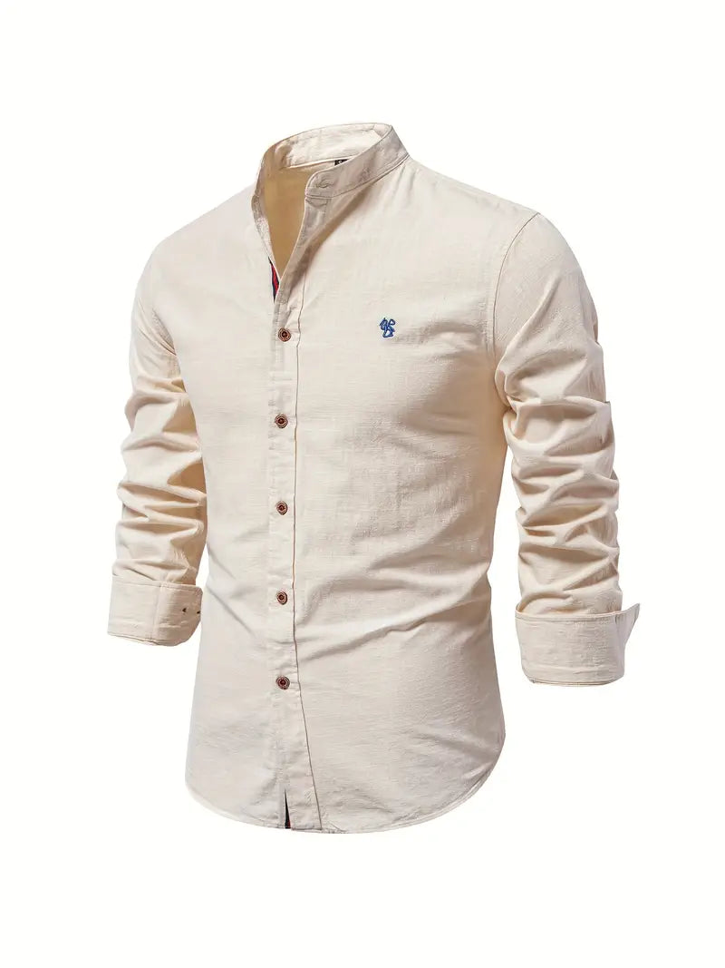 Back view of white shirt showing tailored fit