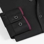 Close-up texture of poly-blend fabric on shirt sleeve