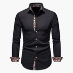 Flat lay of shirt showing full garment layout