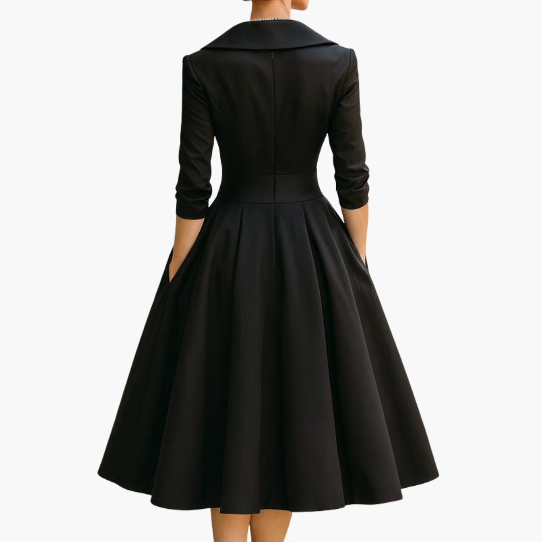 Detail shot of pleated skirt drape and satin fabric texture