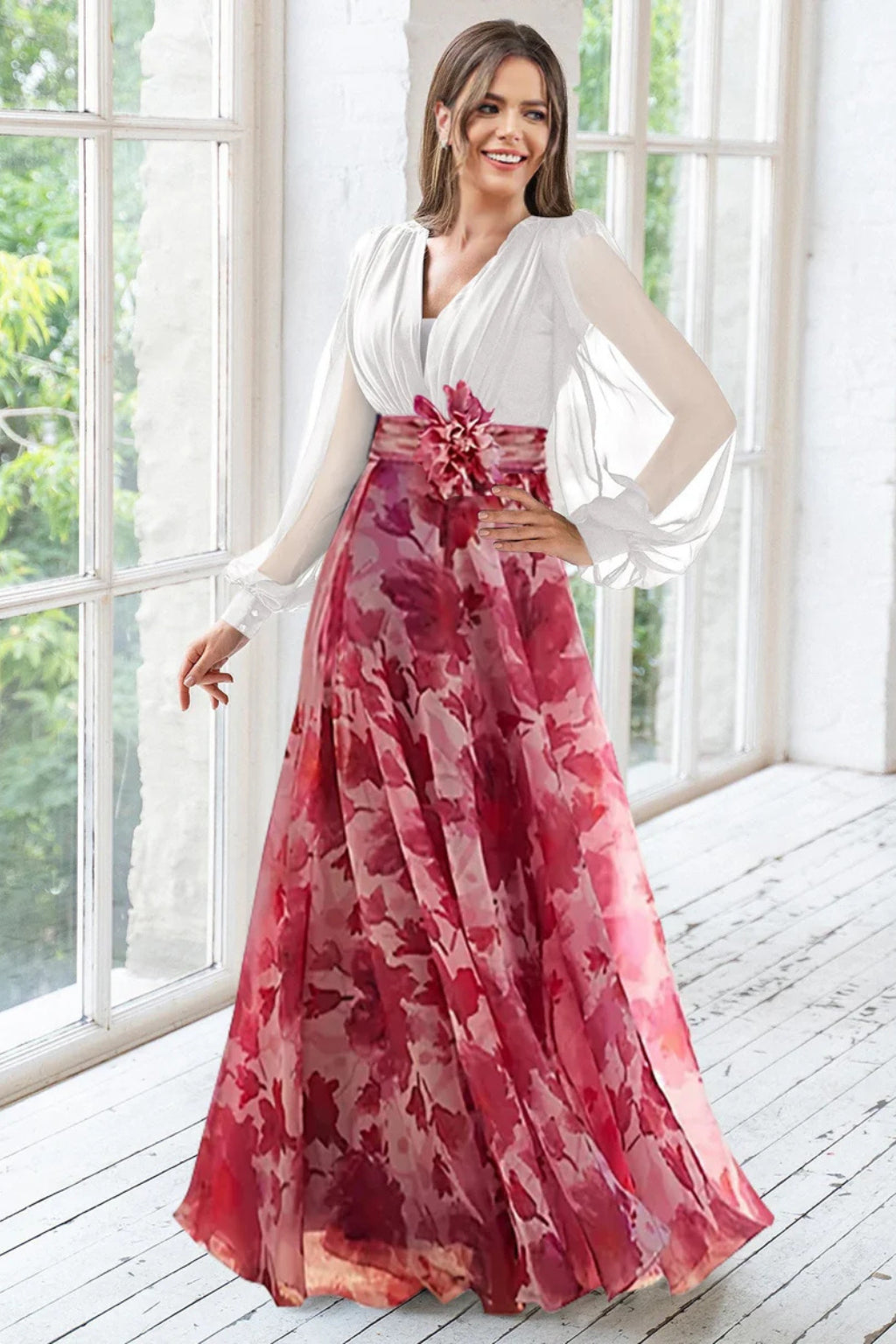 Overhead shot showing fabric drape and hem detail