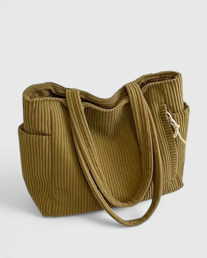 Detail shot of comfortable padded shoulder strap