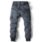 Pantalon cargo jogger avec poches multiples gris anthracite pour homme