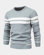 Pull texturé rayures contrastées col rond pour homme – vue 2