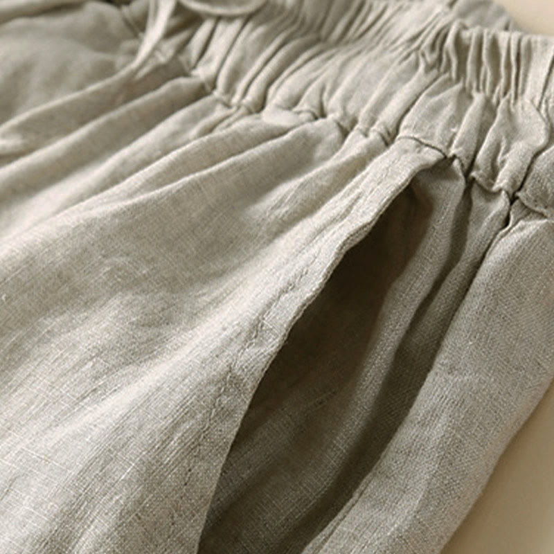 Side pocket opening detail on shorts