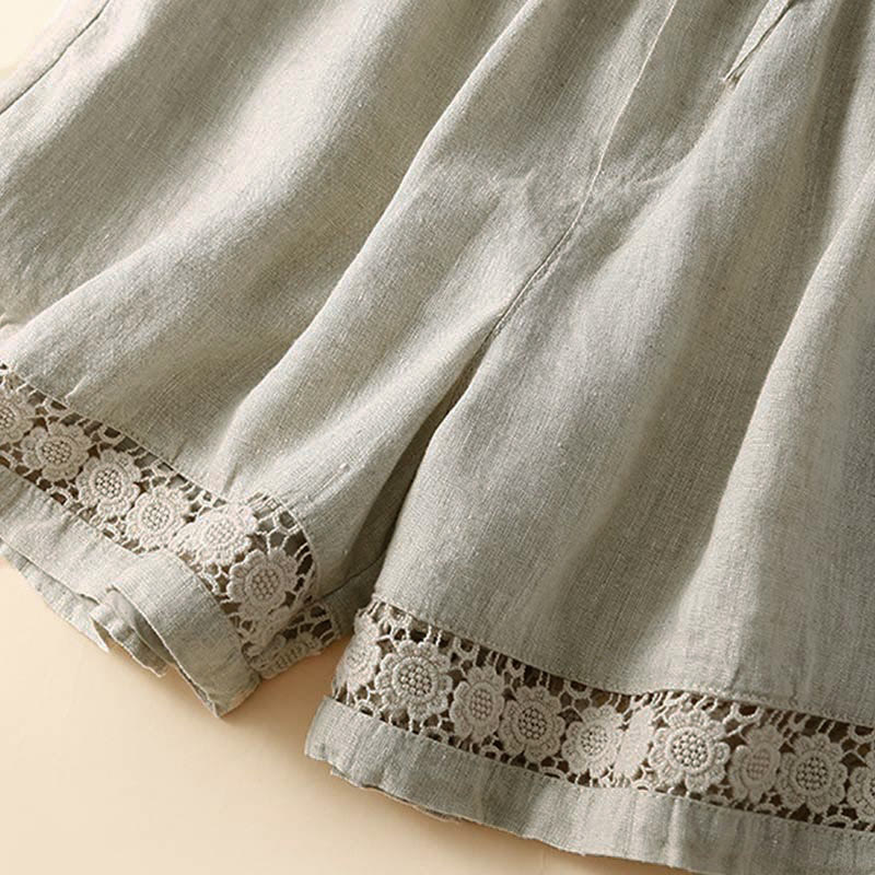 Lace trim detail against white background