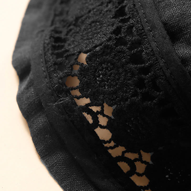 Women's Cotton Lace Trim Drawstring Shorts