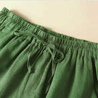 Women's Cotton Lace Trim Drawstring Shorts