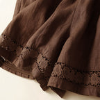 Women's Cotton Lace Trim Drawstring Shorts