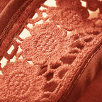 Women's Cotton Lace Trim Drawstring Shorts