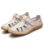 Women's Cutwork Sandals with Adjustable Touch Fastening Strap