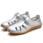 Women's Cutwork Sandals with Adjustable Touch Fastening Strap
