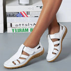 Women's Cutwork Sandals with Adjustable Touch Fastening Strap