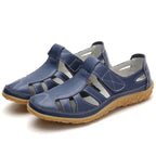 Women's Cutwork Sandals with Adjustable Touch Fastening Strap