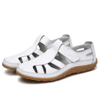 Women's Cutwork Sandals with Adjustable Touch Fastening Strap