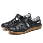 Women's Cutwork Sandals with Adjustable Touch Fastening Strap