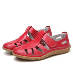 Women's Cutwork Sandals with Adjustable Touch Fastening Strap