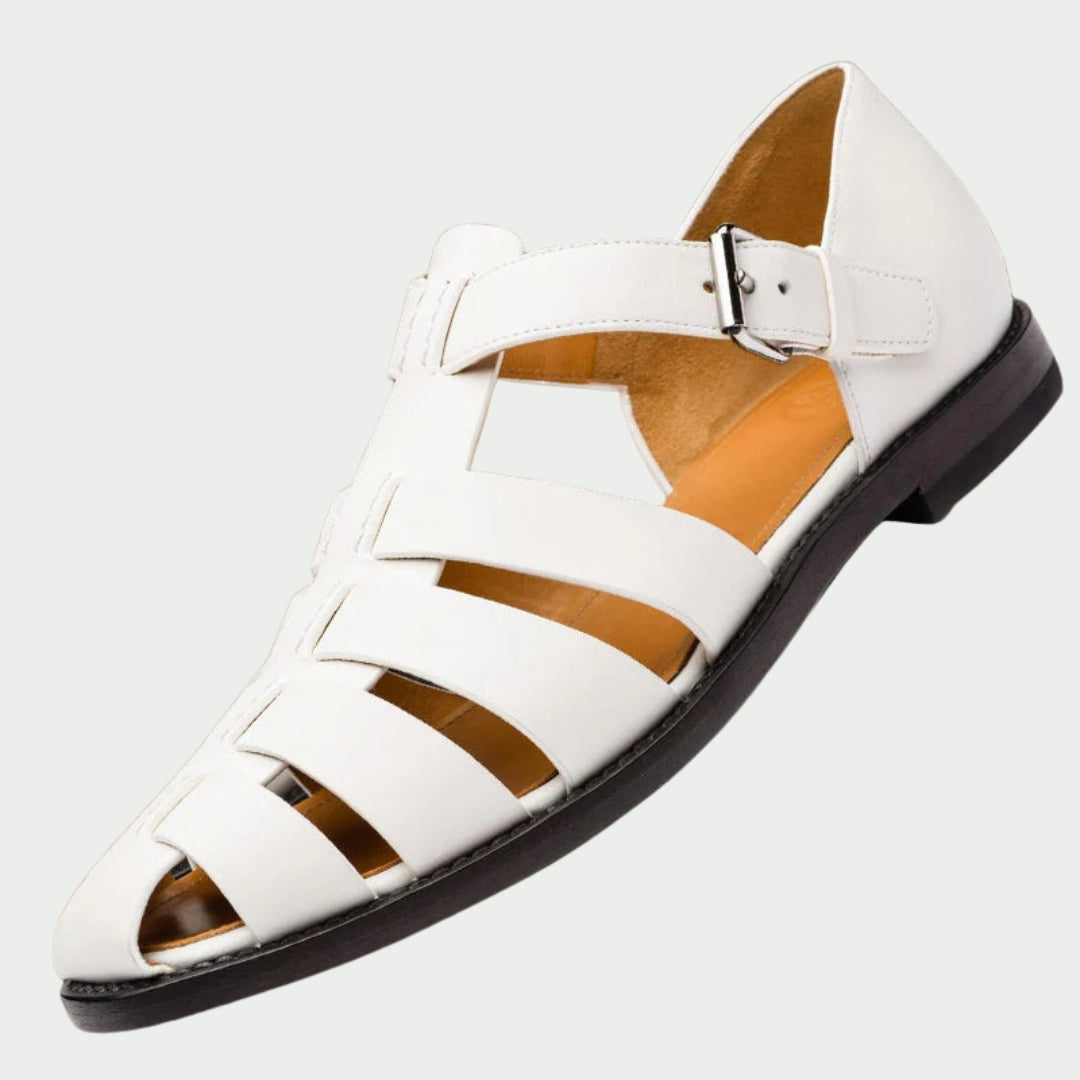 Men's Strappy Open Toe Sandals with Adjustable Buckle Closure