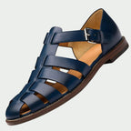 Men's Strappy Open Toe Sandals with Adjustable Buckle Closure