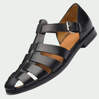 Men's Strappy Open Toe Sandals with Adjustable Buckle Closure