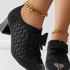 Top-down view of shoe showing sparkle detail