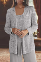 Close-up of shimmering sequin jacket detail and texture