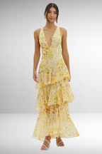 Neckline and shoulder detail on the dress