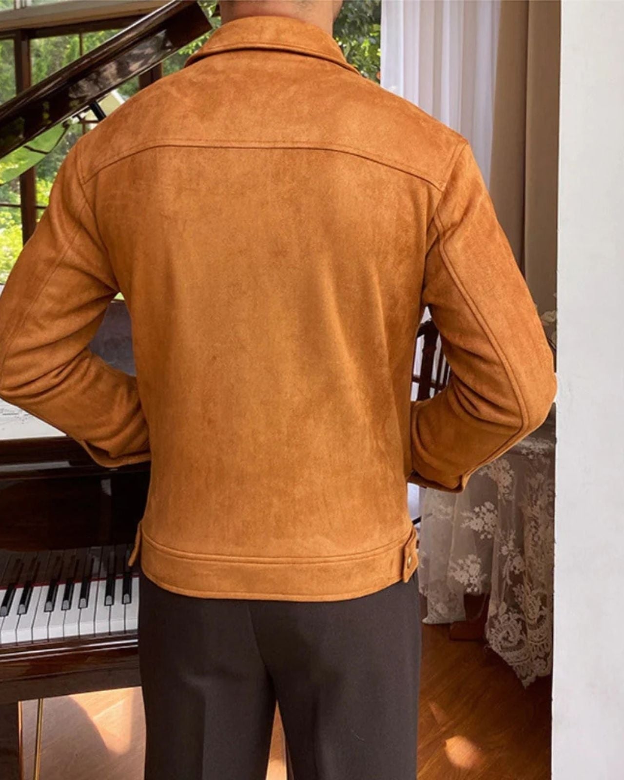 Veste col chemise poches poitrine boutonnée pour homme – vue 5