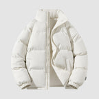 Veste matelassée capuche doublure sherpa beige pour femme