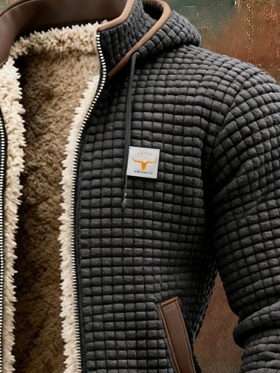 Veste matelassée capuche doublée sherpa pour homme – vue 2