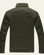 Veste militaire col montant multi-poches pour homme