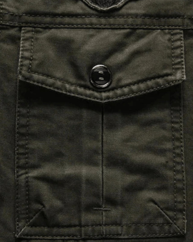 Veste militaire col montant multi-poches pour homme – vue 6