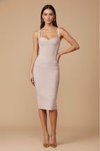 Women's Bandage Sweetheart Bodycon Midi Dress