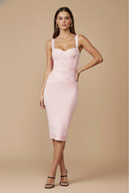 Women's Bandage Sweetheart Bodycon Midi Dress