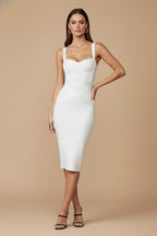 Women's Bandage Sweetheart Bodycon Midi Dress