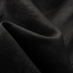 Detail of hem stitching and finishing on linen shorts