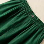 Detail shot of elasticated waistband and waist seam