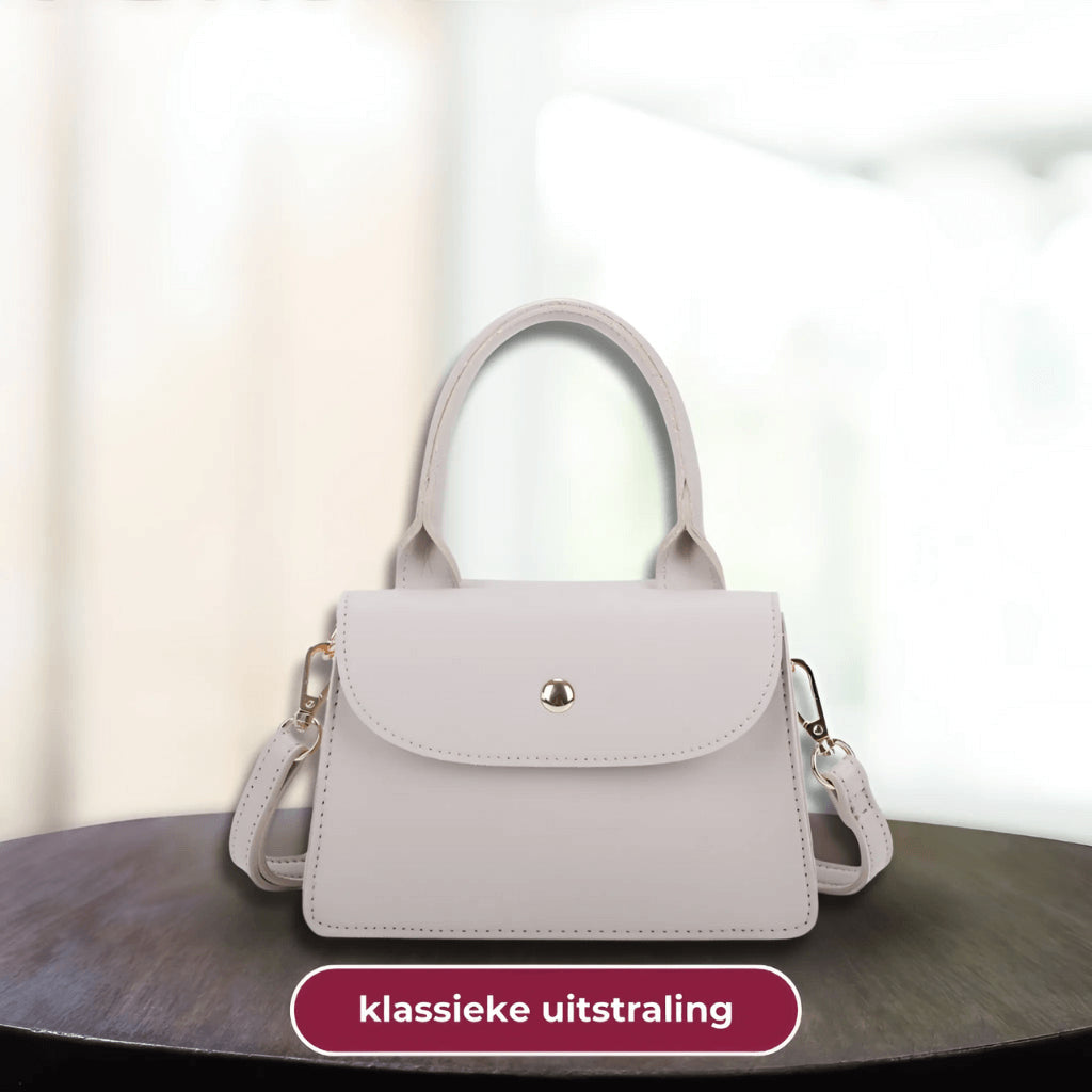 Back view of mini handbag showing strap attachment point