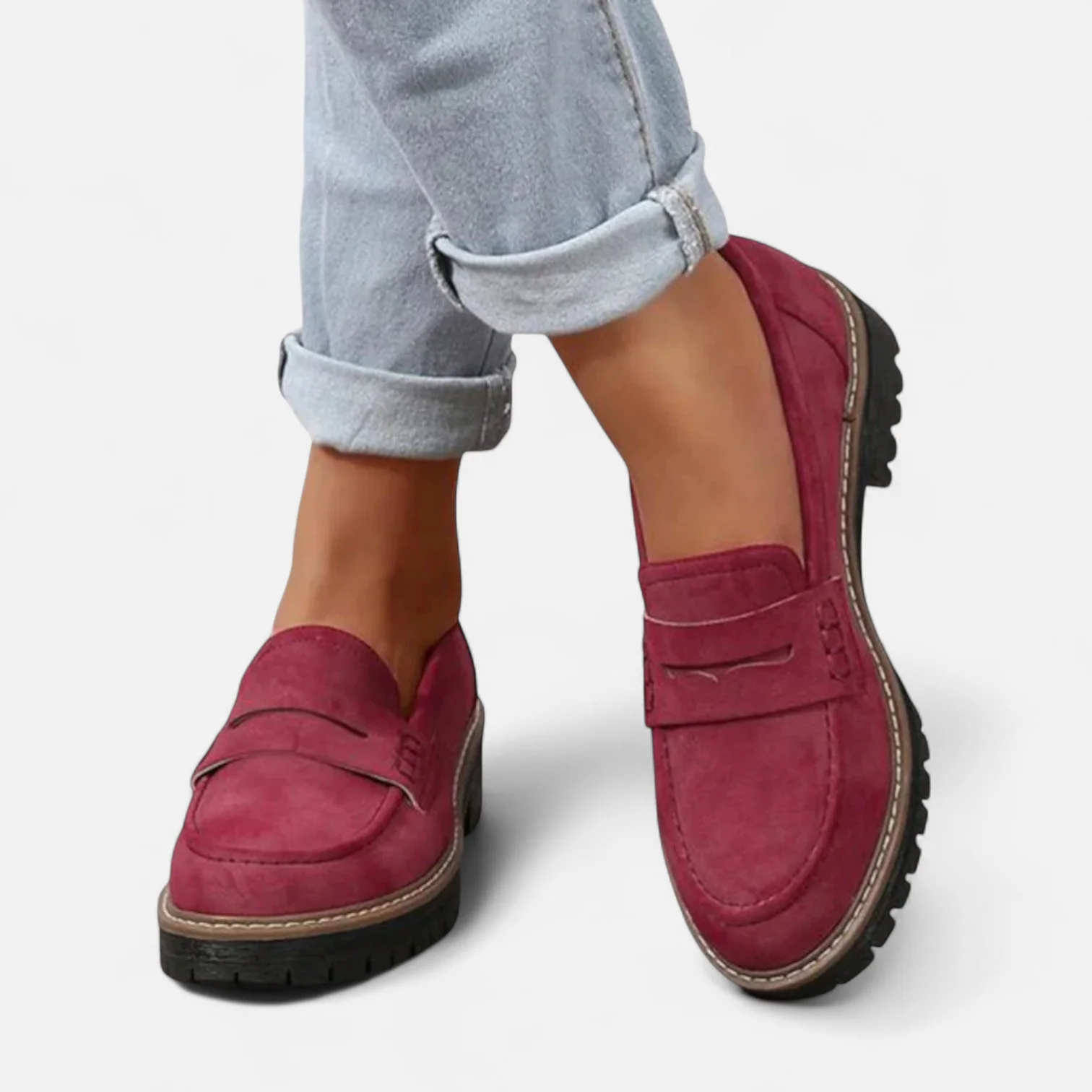 Loafer heel and sole detail from underneath
