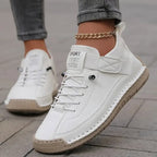 Top view of trainer showing generous toe box and stitching detail