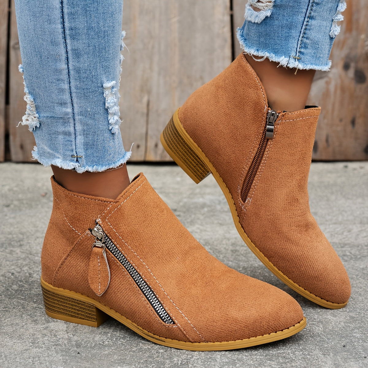 Boot worn on foot, standing pose