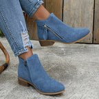 Boot worn with styling, full leg view