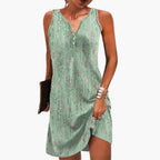 Women's Floral Sleeveless V-Neck Midi Dress