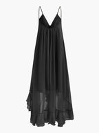 Alternative angle of neckline and cloak sleeve styling