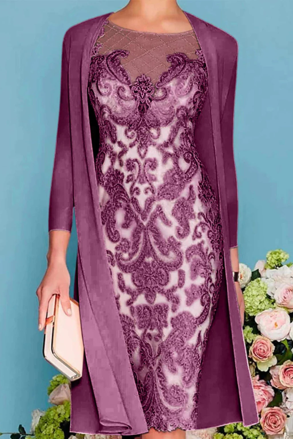 Full outfit styled for formal occasion